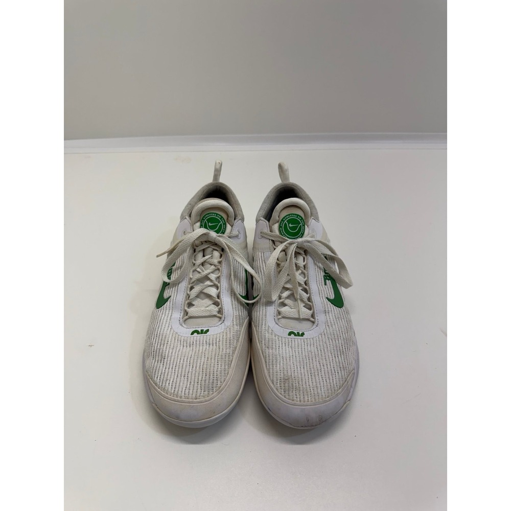 Nike Court Air Zoom NXT HC Low White Kelly Green DV3276 102 Men's Size 9.5
